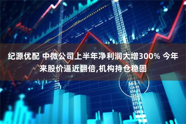 纪源优配 中微公司上半年净利润大增300% 今年来股价逼近翻倍,机构持仓稳固